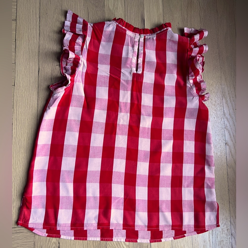 LOFT Ruffle moc neck top - Picture 3 of 11